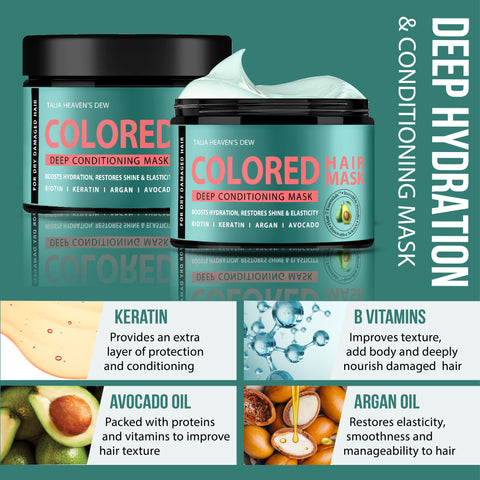 Best natural hair mask in Australia, deep conditioning and hair color saving hair mask. Keratin infused hair mask for colored and chemically treated hair with super nutrient argan oil, avocado oil and biotin to boost hydration, restore hair shine and elasticity. Best hair care Australia.
