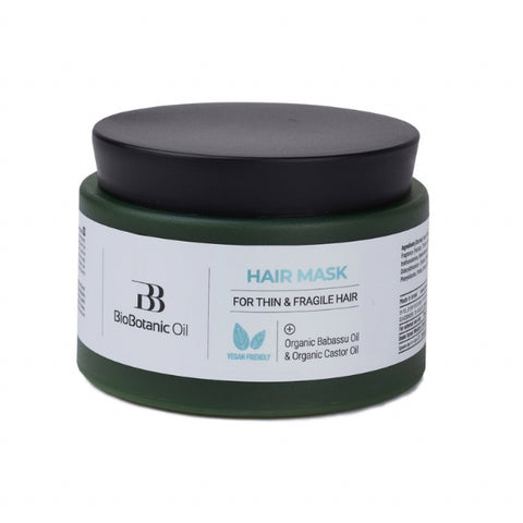 Bio Botanic Oil Hair Mask for Thin & Fragile Hair with Organic Babassu & Castor Oils 250ml
