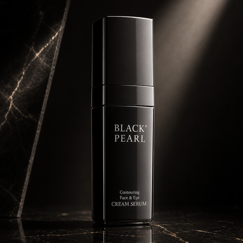 Black Pearl Contouring Face and Eye Cream Serum 30ml with Vitamin C Hyaluronic Acid Pearl Powder and Dead Sea minerals