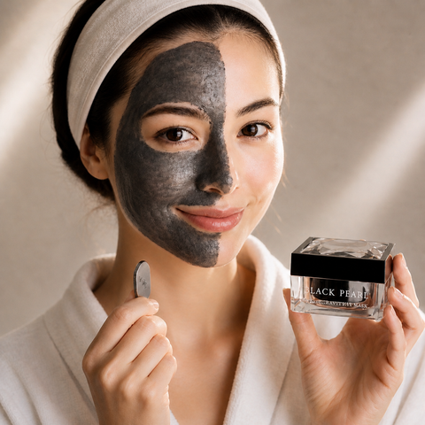 Luxury magnetic mud face mask designed to purify, hydrate and firm the skin
