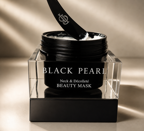 black pearl neck décolleté mask - Luxury Dead Sea and pearl powder mask for neck & décolleté – Jericho Skincare Australia