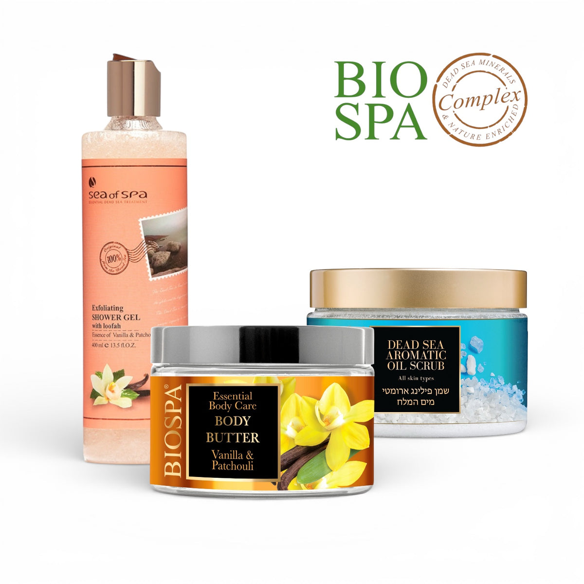 Bio Spa Vanilla & Patchouli Body Care Bundle | Dead Sea Hydrating ...