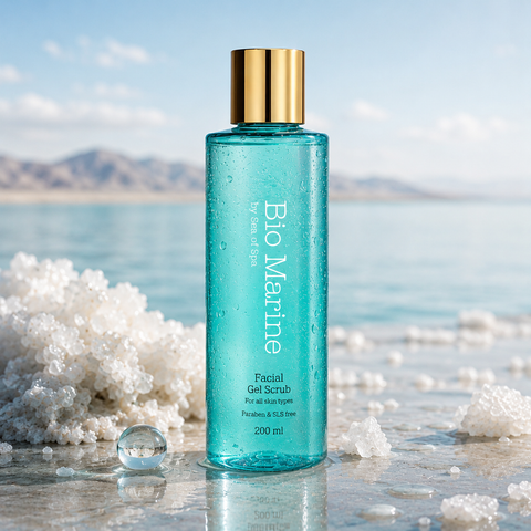 Bio Marine Facial Gel Scrub — a refreshing Dead Sea mineral foaming facial cleanser and exfoliant. Buy in Australia 