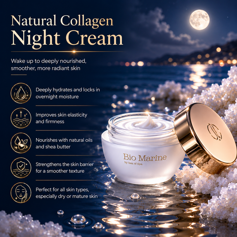 Bio Marine Natural Collagen Night Cream - deep hydration and firmness.  Buy in Australia & NZ