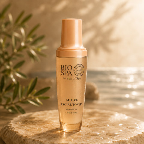 Bio Spa Alcohol-Free Active Facial Toner, enriched with Dead Sea minerals, carrot oil, and sea buckthorn oil. Buy in Australia