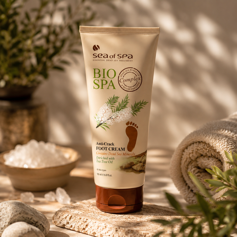Bio Spa Anti-Crack Foot Cream 180ml for intensive foot hydration, smooth heels and healthy-looking feet