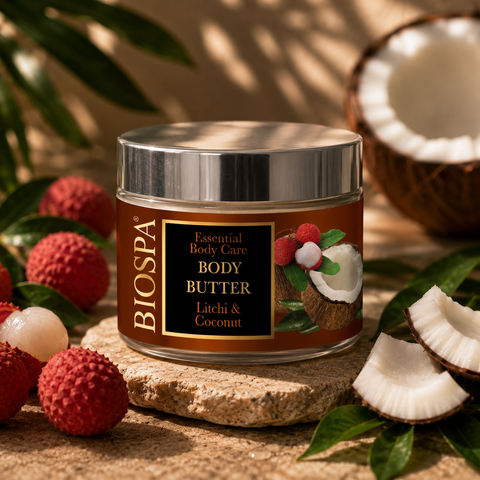 Bio Spa Body Butter Litchi and Coconut Milk 350ml with Dead Sea minerals for soft hydrated skin. buy in Australia
