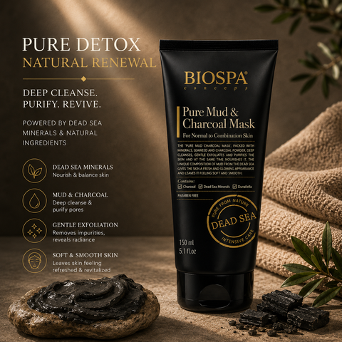 Bio Spa Pure Dead Sea Mud & Charcoal Face Mask. Buy in Australia & NZ at Jericho