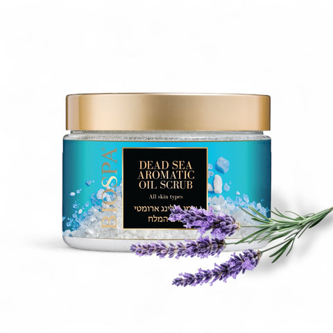 Bio Spa Dead Sea Salt Aromatic Oil Body Scrub Lavender – Jericho Dead Sea exfoliating body polish with lavender fragrance