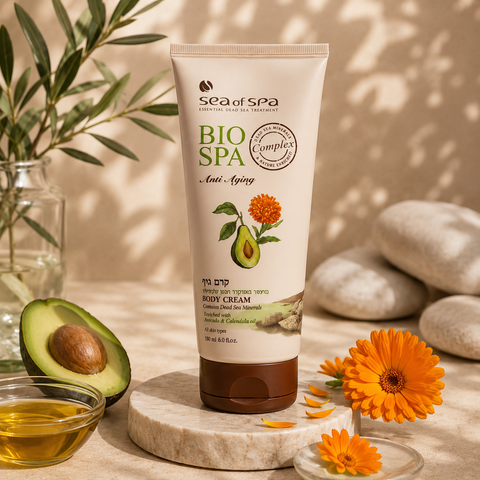 Bio Spa Avocado & Calendula Body Cream – Dead Sea spa treatment for Deep Hydration and Youthful Skin. Buy in Australia at Jericho Skincare
