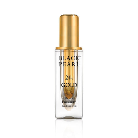 Black Pearl 24K Gold Divine Face Serum – luxury anti-aging serum with gold, resveratrol & Dead Sea minerals. Buy in Australia at jerichoskincare.com.au 