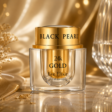 Black Pearl 24K Gold Eye Elixir 30ml luxury anti-ageing eye treatment with resveratrol and Dead Sea minerals. Buy In Australia & NZ