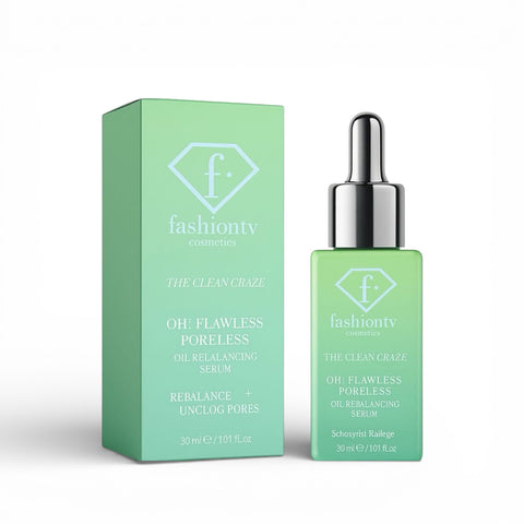 Shine controlled. Pores perfected. Confidence amplified. Shop Fashion TV Oh! Flawless Poreless Oil Rebalancing Serum: oil-control, pore-refining serum in Australia