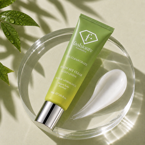 FashionTV Cosmetics Balancing Smoothing Night Lotion helping refine pores, smooth skin texture and balance oily skin