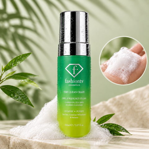 FashionTV Cosmetics Tea Tree Foaming Cleanser helping remove excess oil, impurities and refresh the skin