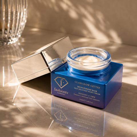 Jericho FashionTV Bounce Right Back Skin Recovery Night Cream with anti-ageing ingredients for radiant, refreshed skin. Buy in AU & NZ