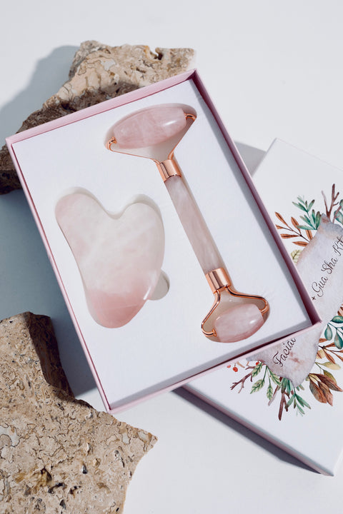 Rose Quartz Facial Massage Set