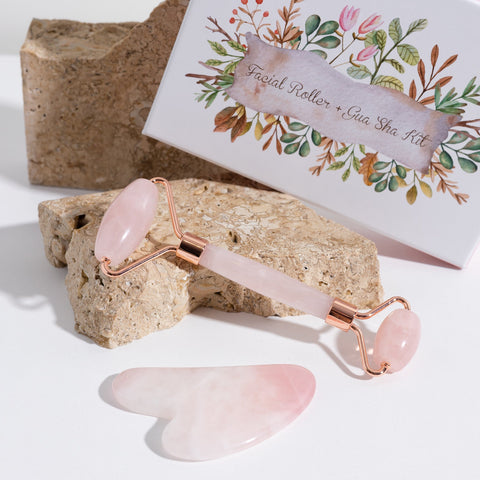 Rose Quartz Facial Massage Set