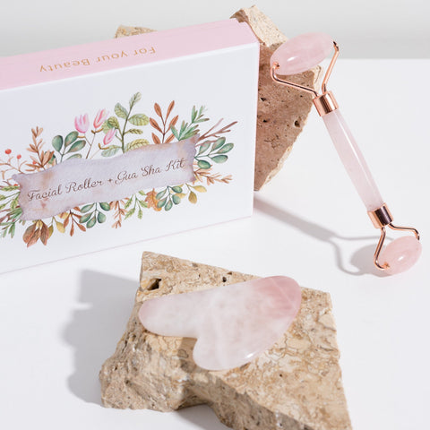 Rose Quartz Facial Massage Set
