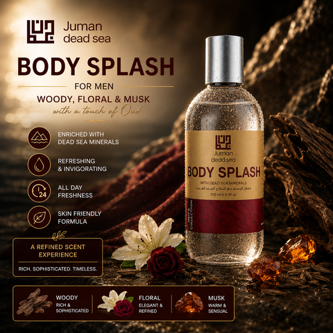 Cologne for men - Juman body splash featuring masculine woody notes, musk and subtle oud fragrance. Buy in Australia & NZ