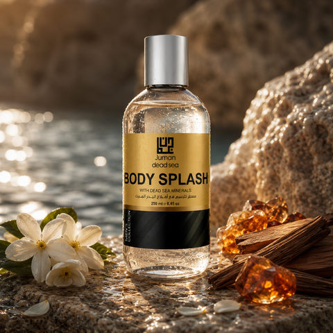Jericho Juman Dead Sea body spray for men providing all-day freshness and masculine fragrance. Buy in Australia