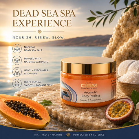 Mon Platin DSM Dead Sea mineral salt body scrub papaya & passion fruit. Buy in Australia