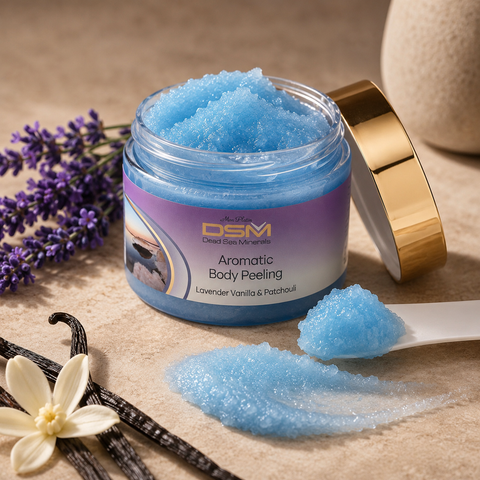 Mon Platin DSM Aromatic Dead Sea Salt Body Peeling Lavender, Vanilla & Patchouli. buy at Jericho Australia