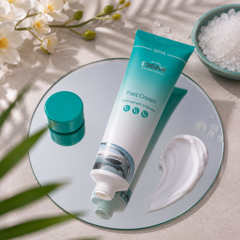 Mon Platin DSM Foot Cream with Tea Tree Oil and Dead Sea minerals for dry cracked feet. Buy in Australia