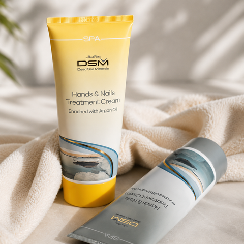 DSM hand and nail cream helping hydrate dry hands and strengthen nails. Buy in Australia at Jericho Skincare