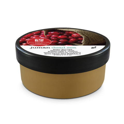 Juman Cranberry Shea Body Butter with Dead Sea Minerals 210ml