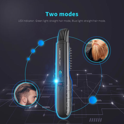 Lescolton rechargeable beard straightening comb with LED display and 80°C to 200°C temperature settings Jericho Australia