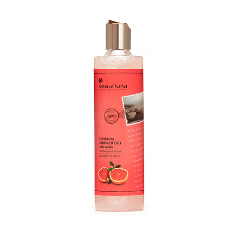 Exfoliating Shower Gel With Loofah: Red Grapefruit 400ml