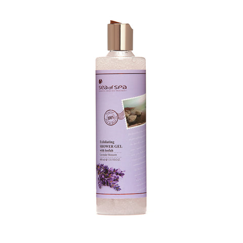 Exfoliating Shower Gel With Loofah: Lavender Blossom 400ml